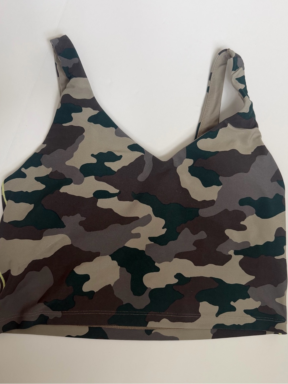 Camo crop top - Olive Green & Brown size L